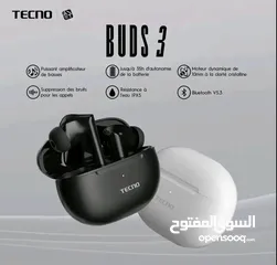  4 سماعات tecno buds 3