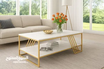  1 طاولة قهوة عصرية بتصميم فاخر  تجمع بين الأناقة والعملية لتضيف لمسة جمالية راقية لغرفة المعيشة.