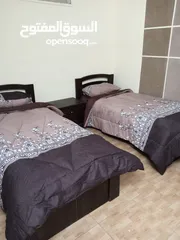  10 شقة مفروشة  ارضي بالياسمين للايجار الاسبوعي او اليومي  2 furnished bed rooms apartment for rent