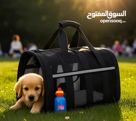  8 Pet bag trolley  حقيبة مع عجلات للكلاب الصغيرة والقطط لون اسود مع عجلات