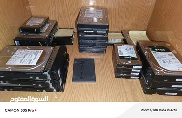  8 هاردات و SSD  للكاميرات واجهزة الحاسوب بحالة ممتازه   جملة موجود بيع كميات