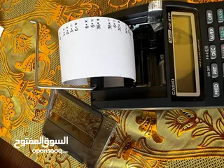 7 كاسيو آلة حاسبة للطباعة الرقمية بشاشة سعة 12 رقماً طراز HR-8TM-BK أسود
