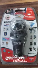  1 كاميرا ويب كام لأجهزة الكومبيوتر و اللابتوب ETEK 720p HD 32M HIGH RESOLUTION WEBCAM FOR PC & LAPTOP