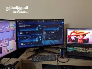  13 ست اب قيمنق كامل + لابتوب مواصفات نار +شاشات + سماعة لوجتك