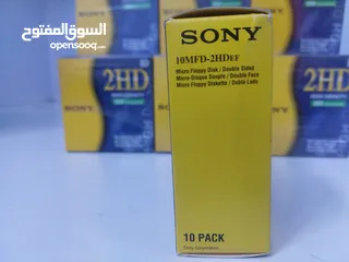  6 صندوق 10 اقراص مرنة (فلوبي دسك) سوني جديد  Sony 10 floppy disk memory packets