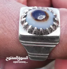  6 خاتم جزع بقري يماني