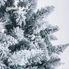  6 شجرة كريسماس 180 سم ابيض ثلجي كثيف مستورد 180cm snowy christmas artificial tree