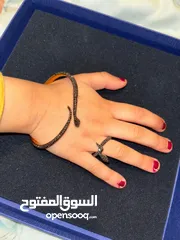  3 خاتم وسواره سوارفسكي شكل الافعى