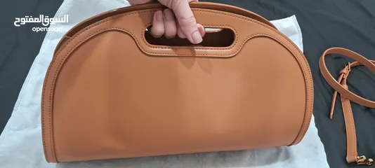  2 tags on new camel handbag unique with detachable strap