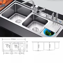  1 مغسلة المطبخ . Kitchen sink .-