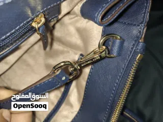  6 MICHAEL KORS Sutton Saffiano Leather Large Satchel Navy