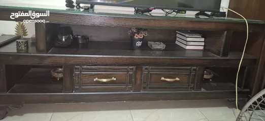  2 طاولة تلفاز مع جوارير عدد 2