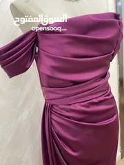  3 فستان سهره عنابي أوف شولدر
