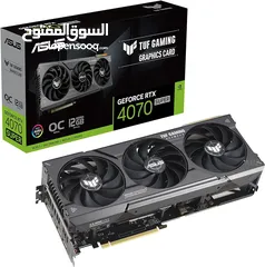  1 ASUS TUF Gaming GeForce RTX 4070 Super OC Edition Gaming Graphics Card (PCIe 4.0, 12GB GDDR6X, DLSS