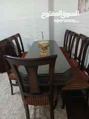  3 طاوله سفره خشب صلد وزان بحاله الوكاله