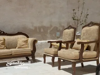  5 طقم كنب 7 مقاعد خشب