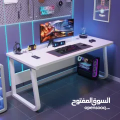  6 مكتب الجيمنج و الالعاب الاحترافي لون ابيض