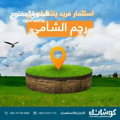  7 ارض سكنية استثمارية في رجم الشامي على بعد 1 كم نت شارع المية بسعر مميزز جدا