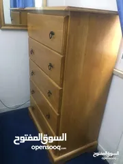  3 وحدة ادراج خشب مع مراية