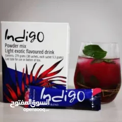  8 مشروب Indigo طبيعي غني بالمكونات النباتية  Indigo مشروب نباتي لتعزيز النشاط  مشروب صحي بنكهة طبيعية