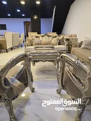  22 طقم كنب دمياطي  خشب زان قماش سليفا تحريف يدوي اعلى جودة من المصنع لبيتك