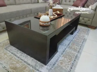 4 طاولة وسط  وطاولة تلفزيون خشب صولد متين لغرفة الجلوس