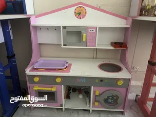  1 مطبخ أطفال خشب العاب