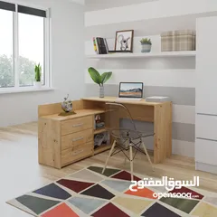  2 مكتب زاوية مع ادراج متوفر بعدة الوان بسعر مميز شامل التوصيل والتركيب عمان والزرقاء