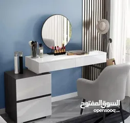  2 تسريحة مودرن مع خزانة جانبية – لمسة فخامة لغرفتك!  ترتيب وأناقة بمساحة مثالية  تصميم عصري بسيط، يض
