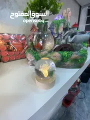  2 كورات مضيئة اشكال القمر ولكواكب ونجوم وستيش  حلوة مضيئة عل كهرباء