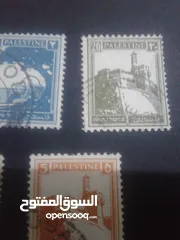  4 طوابع تاريخية عمرها  98 عام زمن الانتداب البريطاني لفلسطين