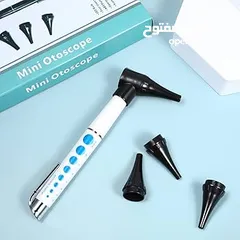  12 جهاز تنظير عدسه مكبره مع الاضاءه و اربع روؤس مختلفه  للكشف عن وضع داخل الاذنين  و تنظيفها و رؤية اما