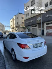  6 هونداي اكسنت 2015 محرك 1600 ديزل لون ابيض فرش جلد تشغيل بصمه حساسات خلفيه كاميرا خلفيه ترخيص وتامين