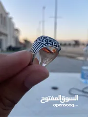  4 خاتم عقيق يمني
