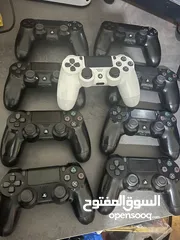  5 ايادي ps4 اصليةةةة مجددة بحالة الجديد  مع كفالة شهر استخدامية وكل اشي فيها تمام والفحص قبل الاتسلام