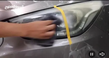  6 تنظيف وتلميع اضاءة السيارة