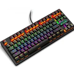  3 ZIYOULANG K2 RGB TKL MECHANICAL GAMING KEYBOARD BLUE SWITCH - BLACK