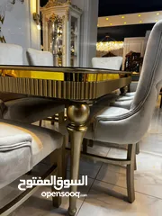  6 طاولات سفره فخمه مميزه مصنوعه من خشب زان والاتيه كفاله 3 سنوات