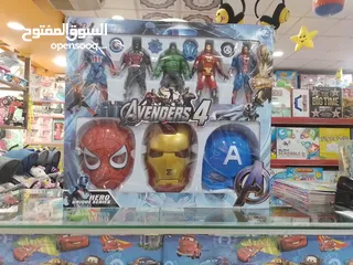  1 شخصيات افينجر مع اقنعه.