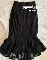  5 Lipsy London Co-Ord Black Dantelle  طقم ميدي دانتيل أسود، شبه رسمي/رسمي أنيق ، Top & Skirt