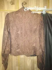  18 فستان اسود واحمر طويل مع جاكيت قصير احمر بأكمام طويلة جديد غير مستعمل ماركة H&M مقاس L بلبس 40 و42