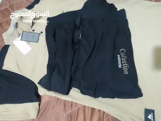  4 بدلة رياضية رجالية لون اسود وكابتشينو نخب اول صيني الصناعة مقاس(52) 2XL جديدة