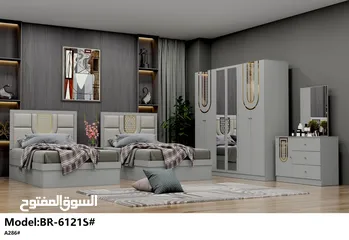  4 غرف نوم 2 سرير 200 في 120 شامل التركيب والدوشق الطبي مجاني