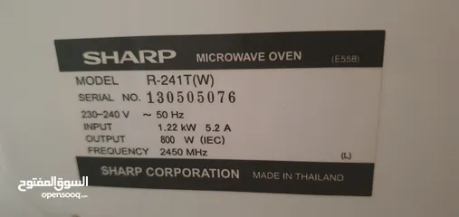  5 SHARP microwave oven 17OMR