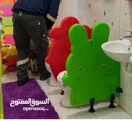 2 قواطع حمام بلاستيك للأطفال للحضانات ورياض الأطفال