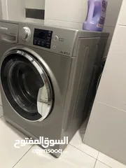  1 غسالة 9 كلغم ماركة ariston  مستعملة بحالة ممتازة  البيع لغرض التجديد