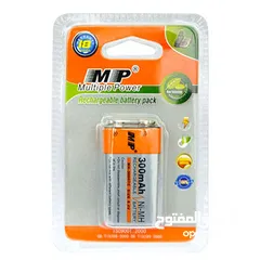  3 بطاريات شحن قياس Rechargeable Battery 9V