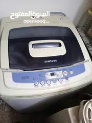  1 غسالة سامسونج بحالة جيدة شغاله ميه ميه