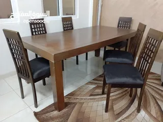  4 طاولة سفره 6 كراسي بحاله الوكاله