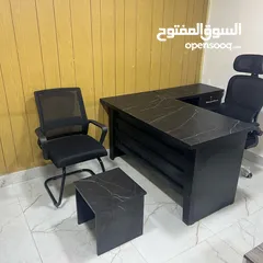  7 مكتب قياس 160*80 مع جانبيه وطاولة وسط خشب لامينت مستورد بسعر المصنع تفصيل جميع الموديلات جميع المقاس